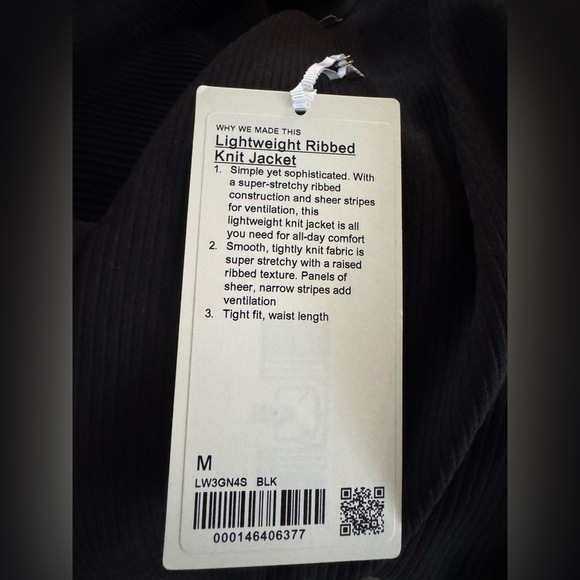 Lululemon Lightweight Ribbed Knit Jacket in black size M - Picture 16 of 16